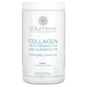 Solumeve Collagen with Probiotics and Superfruits Powdered Drink Mix Citrus 16 oz (454 g) 898220016525