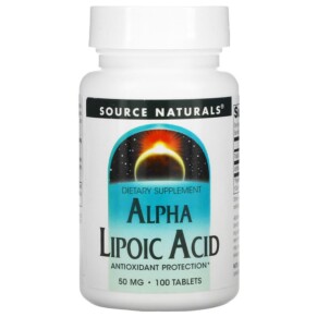 Source Naturals Alpha Lipoic Acid 50 mg 100 Tablets 021078000235