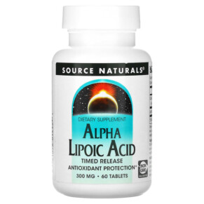 Source Naturals Alpha Lipoic Acid Timed Release 300 mg 60 Tablets 021078014324