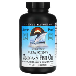 Source Naturals Arctic Pure Ultra Potency Omega-3 Fish Oil 850 mg 120 Softgels 021078020172