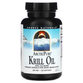 Source Naturals ArcticPure Krill Oil 500 mg 120 Softgels 021078021667