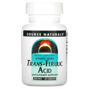 Source Naturals Athletic Series Trans-Ferulic Acid 250 mg 60 Tablets 021078008057