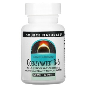 Source Naturals Coenzymated B-6 100 mg 60 Tablets 021078018605