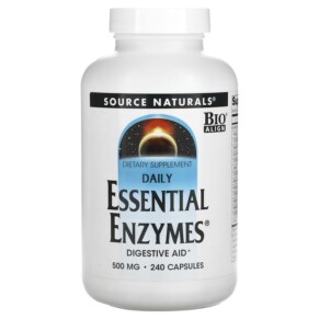 Source Naturals Daily Essential Enzymes 500 mg 240 Capsules 021078009696