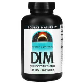 Source Naturals DIM (Diindolylmethane) 100 mg 180 Tablets 021078020448