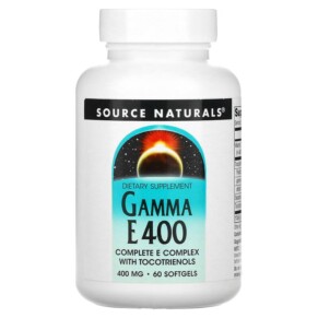 Source Naturals Gamma E 400 Complete E Complex with Tocotrienols 400 mg 60 Softgels 021078016984