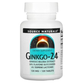 Source Naturals Ginkgo-24 120 mg 120 Tablets 021078002239
