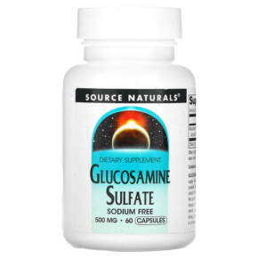 Source Naturals Glucosamine Sulfate Sodium Free 500 mg 60 Capsules 021078015901