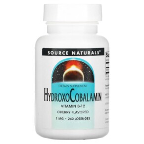 Source Naturals HydroxoCobalamin Vitamin B-12 Cherry 1 mg 240 Lozenge 021078026563