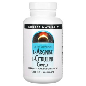 Source Naturals L-Arginine L-Citrulline Complex 1.000 mg 120 Tablets 021078020431