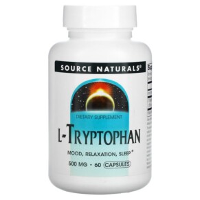 Source Naturals L-Tryptophan 500 mg 60 Capsules 021078019848