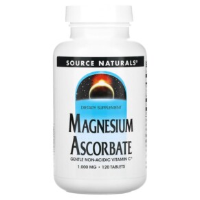 Source Naturals Magnesium Ascorbate 1.000 mg 120 Tablets 021078023999