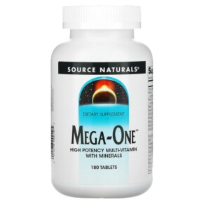 Source Naturals Mega-One High Potency Multi-Vitamin with Minerals 180 Tablets 021078000105