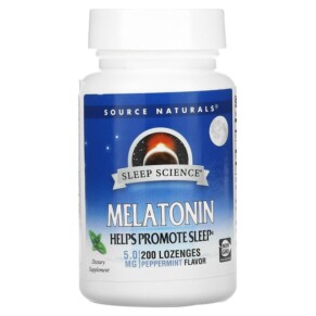 Source Naturals Melatonin Peppermint 5 mg 200 Lozenges 021078005841