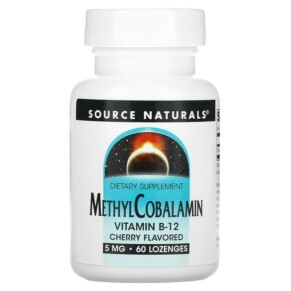 Source Naturals MethylCobalamin Cherry 5 mg 60 Lozenges 021078013297