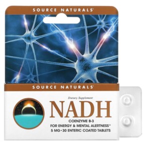 Source Naturals NADH CoEnzyme B-3 5 mg 30 Enteric Coated Tablets 021078020769
