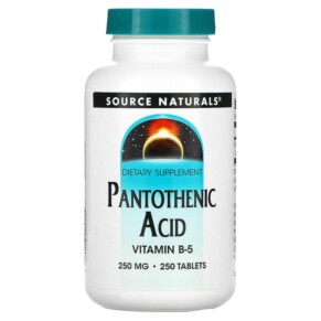 Source Naturals Pantothenic Acid 250 mg 250 Tablets 021078005124