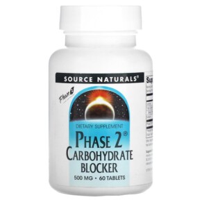 Source Naturals Phase 2 Carbohydrate Blocker 500 mg 60 Tablets 021078015604