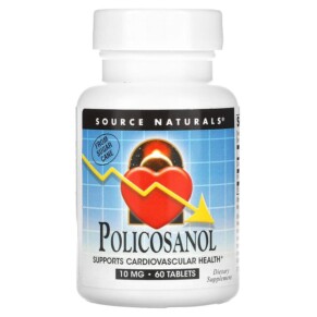 Source Naturals Policosanol 10 mg 60 Tablets 021078014485