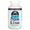 Source Naturals Proline & L-Lysine 550 mg 120 Tablets 021078007586