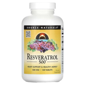 Source Naturals Resveratrol 500 mg 120 Tablets 021078028239