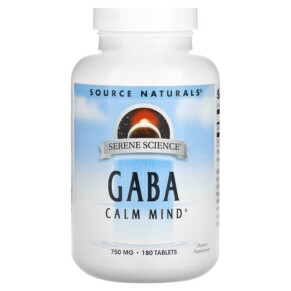 Source Naturals Serene Science GABA Calm Mind 750 mg 180 Tablets 021078002680