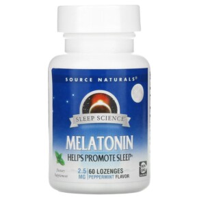Source Naturals Sleep Science Melatonin Peppermint 2.5 mg 60 Lozenges 021078000846
