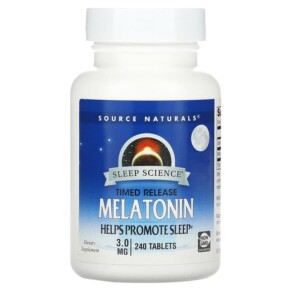 Source Naturals Sleep Science Melatonin Timed Release 3 mg 240 Tablets 021078000679