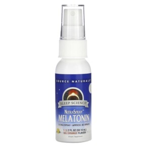 Source Naturals Sleep Science NutraSpray Melatonin Orange 1.5 mg 2 fl oz (59.14 ml) 021078003281