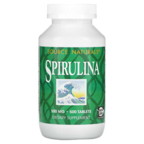 Source Naturals Spirulina 500 mg 500 Tablets 021078006398