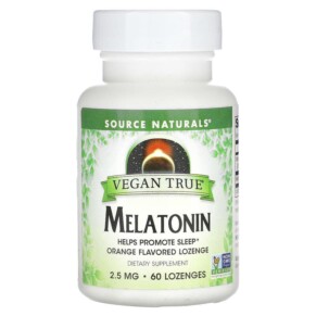Source Naturals Vegan True Melatonin Orange 2.5 mg 60 Lozenges 021078025801