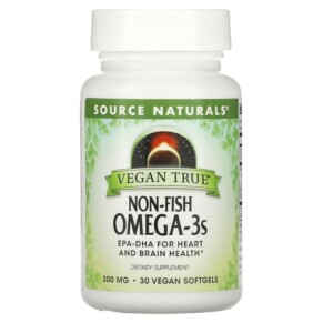 Source Naturals Vegan True Non-Fish Omega-3s 300 mg 30 Vegan Softgels 021078025917