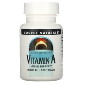 Source Naturals Vitamin A 10.000 IU 100 Tablets 021078008286