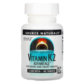 Source Naturals Vitamin K2 Advantage 2.200 mcg 60 Tablets 021078027102
