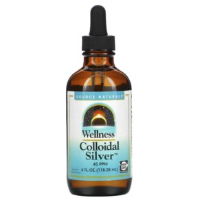 Source Naturals Wellness Colloidal Silver 45 PPM 4 fl oz (118.28 ml) 021078027355