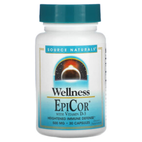Source Naturals Wellness EpiCor with Vitamin D-3 500 mg 30 Capsules 021078024323