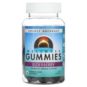 Source Naturals Wellness Gummies Elderberry 60 Gummies 021078028642
