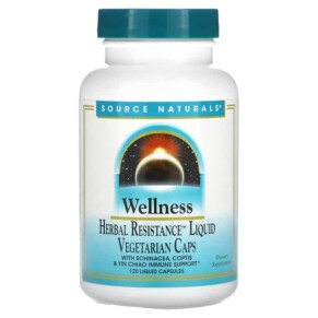 Source Naturals Wellness Herbal Resistance Liquid 120 Liquid Capsules 021078024156
