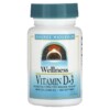 Source Naturals Wellness Vitamin D-3 50 mcg (2.000 IU) 200 Softgels 021078023739