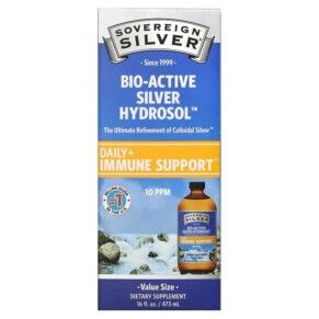 Sovereign Silver Bio-Active Silver Hydrosol 10 ppm 16 fl oz (473 ml) 684088232371