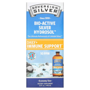 Sovereign Silver Bio-Active Silver Hydrosol 10 ppm 32 fl oz (946 ml) 684088232388