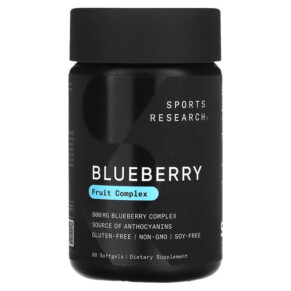 Sports Research Blueberry Concentrate 800 mg 60 Softgels 023249010128