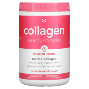 Sports Research Collagen Beauty Complex Marine Collagen Strawberry Lemonade 9.52 oz (270 g) 023249013426