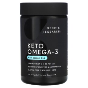 Sports Research Keto Omega-3 with Salmon Oil 120 Softgels 023249012337