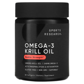 Sports Research Omega-3 Krill Oil Double Strength 1.000 mg 60 Softgels 023249004530