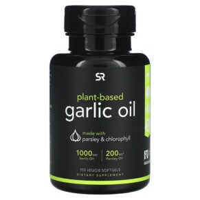 Sports Research Plant-Based Garlic Oil with Parsley & Chlorophyll 150 Veggie Softgels 023249012252