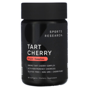 Sports Research Tart Cherry Fruit Complex 800 mg 60 Softgels 023249010111
