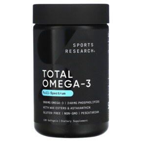 Sports Research Total Omega-3 120 Softgels 023249012825