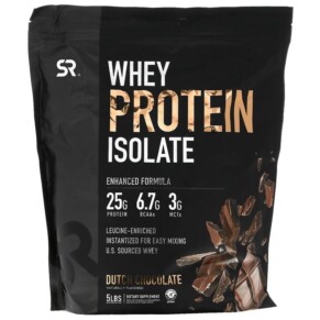 Sports Research Whey Protein Isolate Dutch Chocolate 5 lbs (2.27 kg) 023249090045