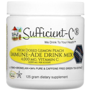 Sufficient C High Dosed Immune-Ade Drink Mix Lemon Peach 4.000 mg 125 g 040232072697
